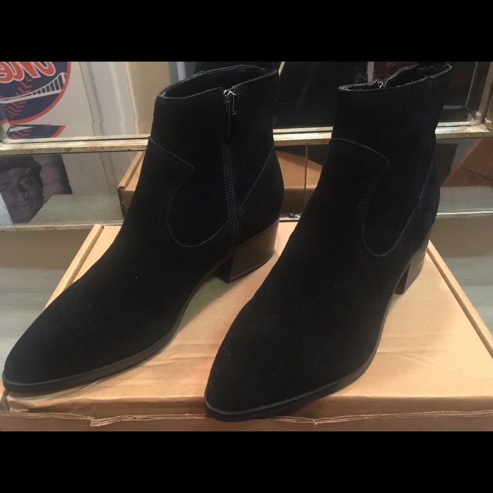 Nine West Single Pointy Toe Suede Ankle Bootie